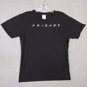 Vintage Friends Shirt Youth Large Black Short Sleeve Crew Neck Women's Small